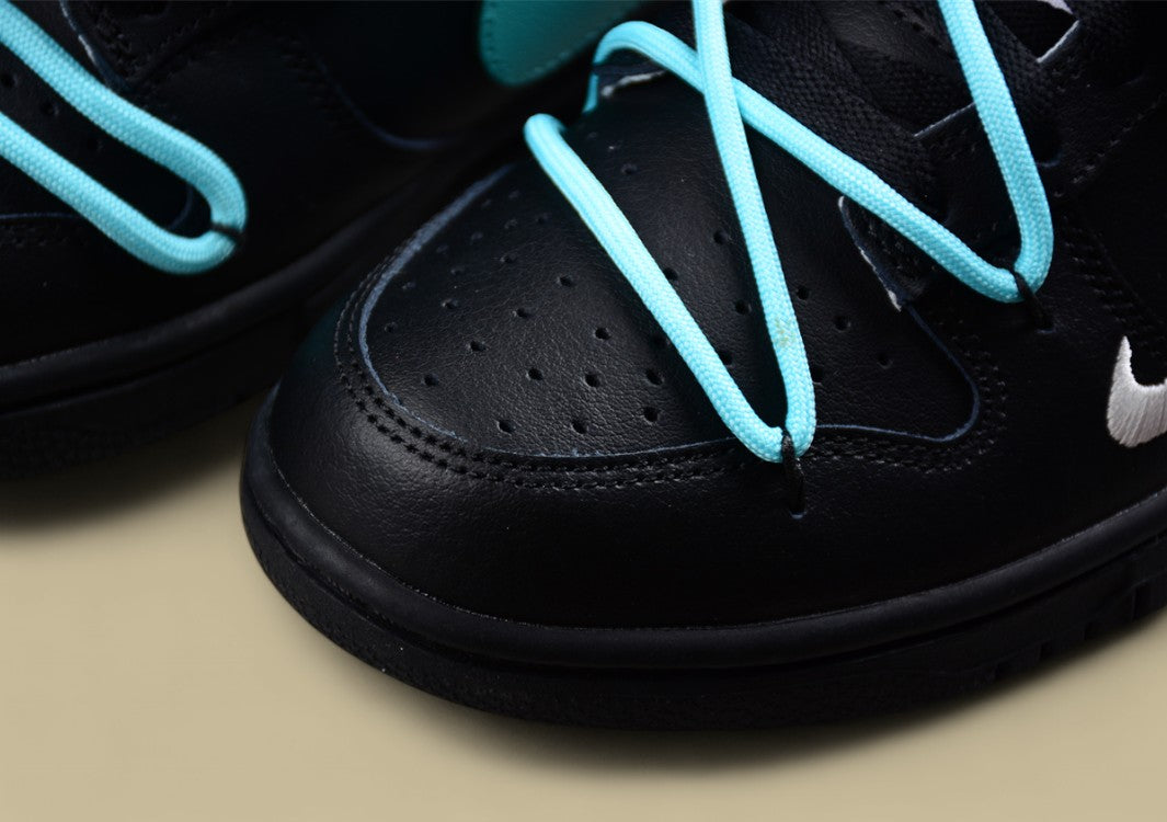 Nike Dunk Low “Vitality Black Aqua” Triple Swoosh Custom