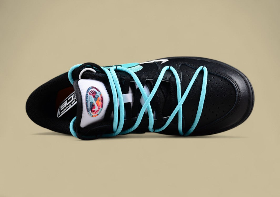 Nike Dunk Low “Vitality Black Aqua” Triple Swoosh Custom