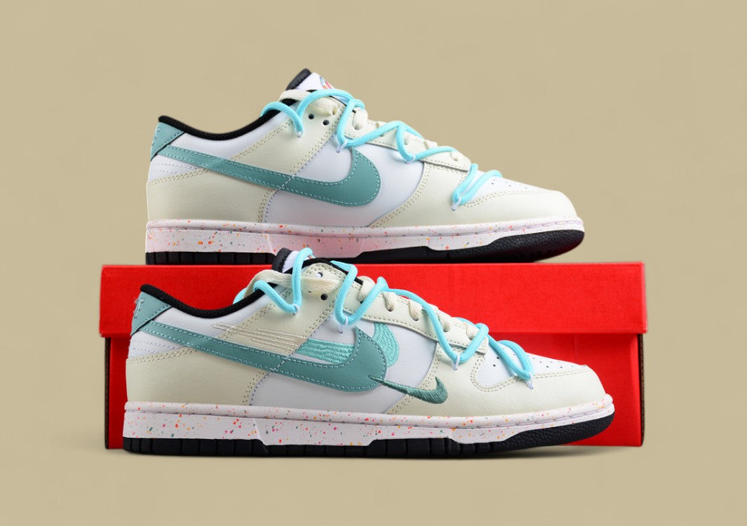 Nike Dunk Low “Vitality Blue” Triple Swoosh Custom