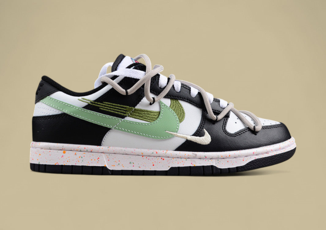 Nike Dunk Low “Vitality Olive Green” Triple Swoosh Custom
