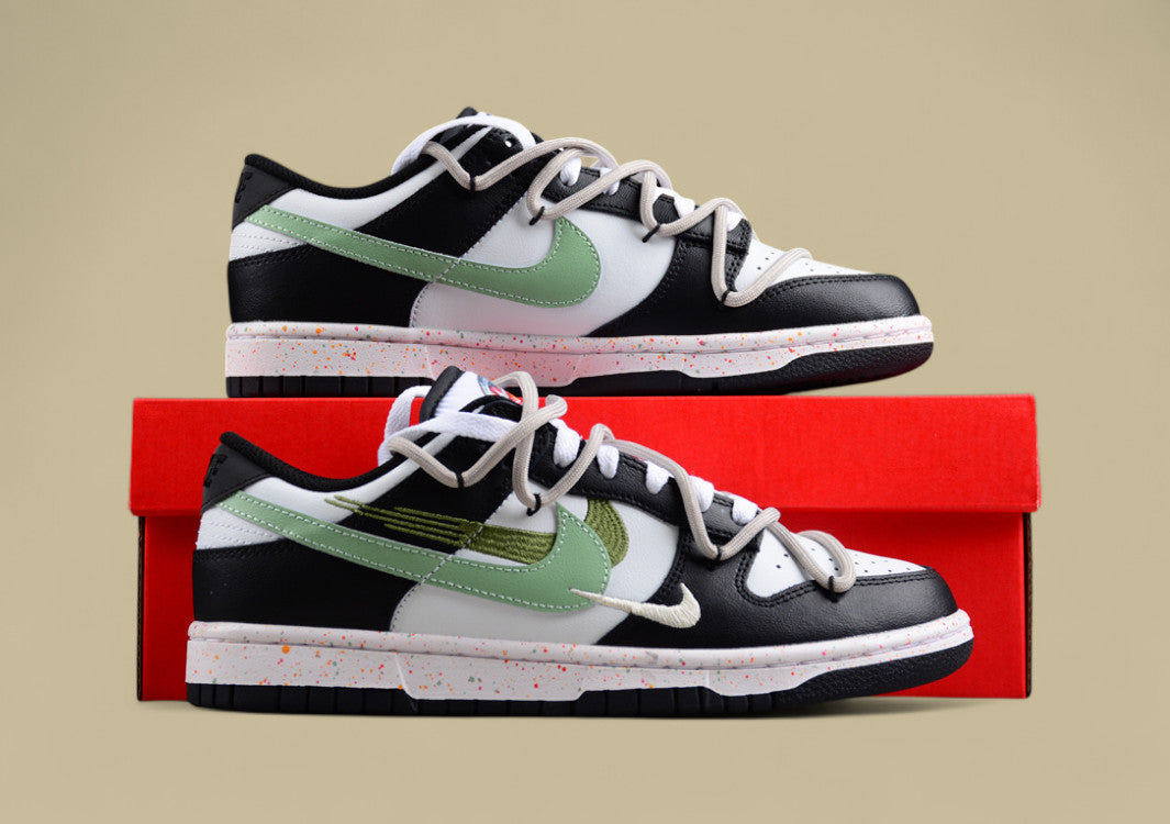 Nike Dunk Low “Vitality Olive Green” Triple Swoosh Custom