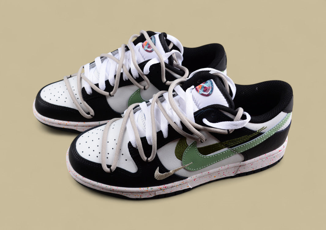 Nike Dunk Low “Vitality Olive Green” Triple Swoosh Custom