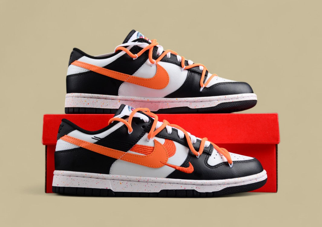 Nike Dunk Low “Vitality Orange” Triple Swoosh Custom