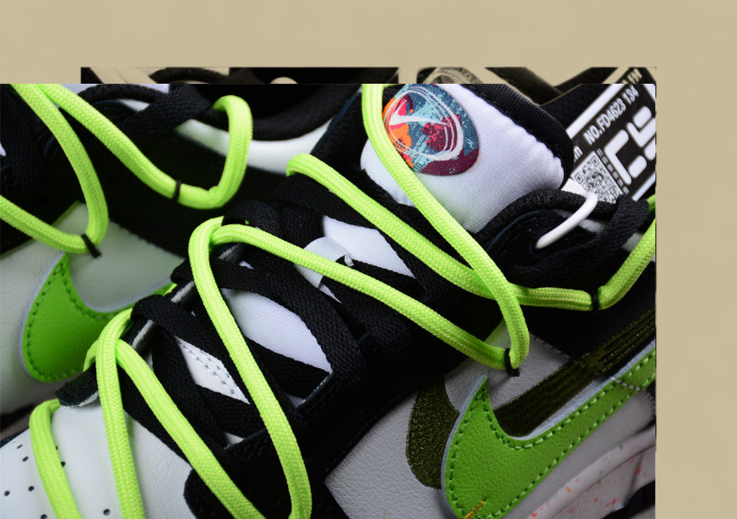 Nike Dunk Low “Vitality Volt” Triple Swoosh Custom