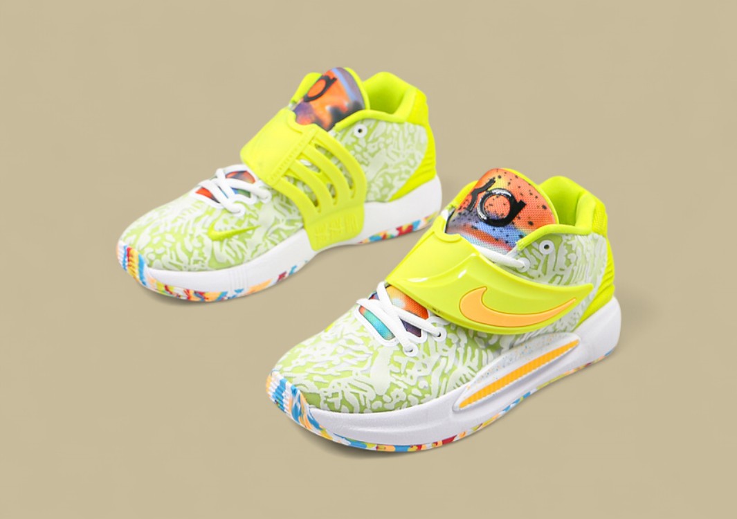 Nike KD 14 EP “Cyber” Lime Green Multi-Color Shoes