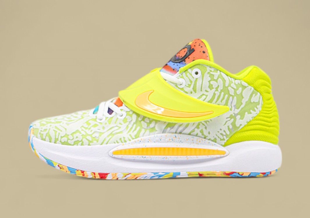 Nike KD 14 EP “Cyber” Lime Green Multi-Color Shoes