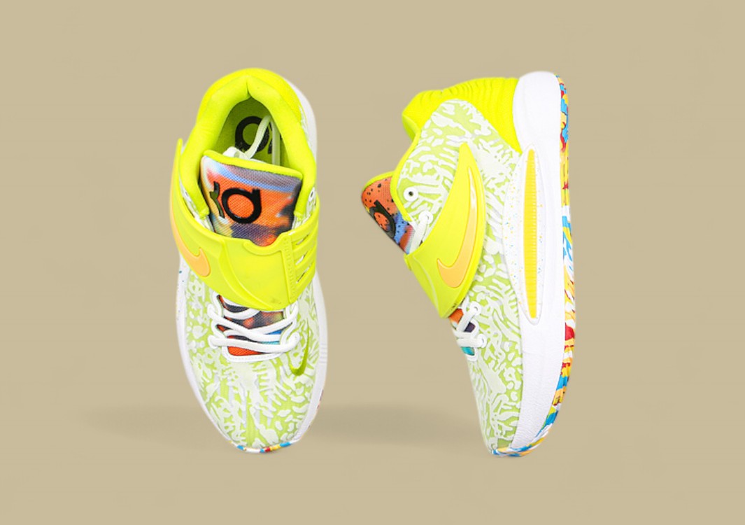 Nike KD 14 EP “Cyber” Lime Green Multi-Color Shoes