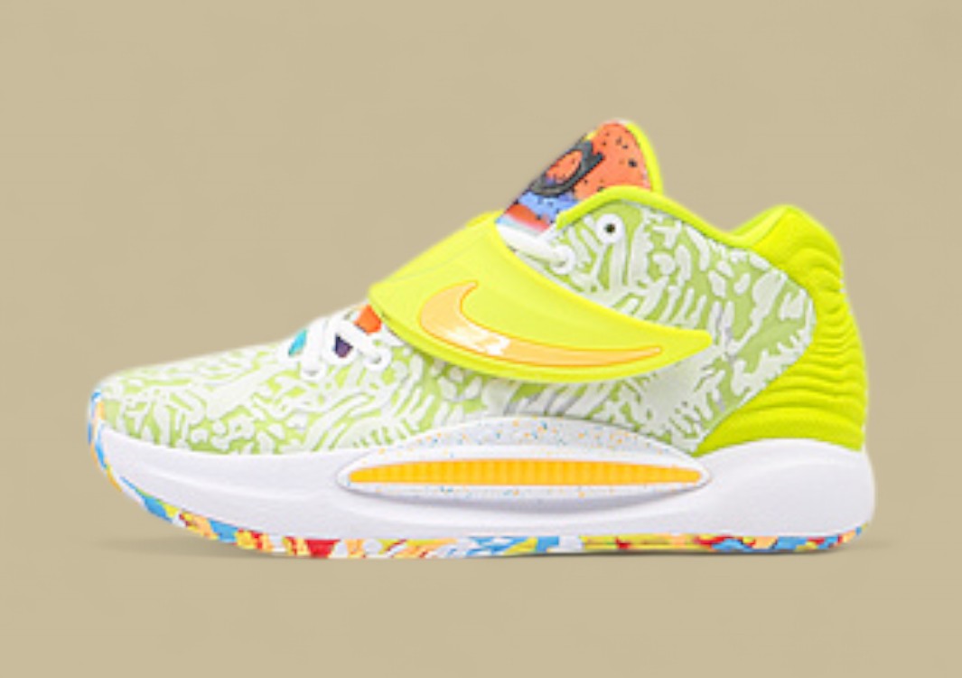 Nike KD 14 EP “Cyber” Lime Green Multi-Color Shoes