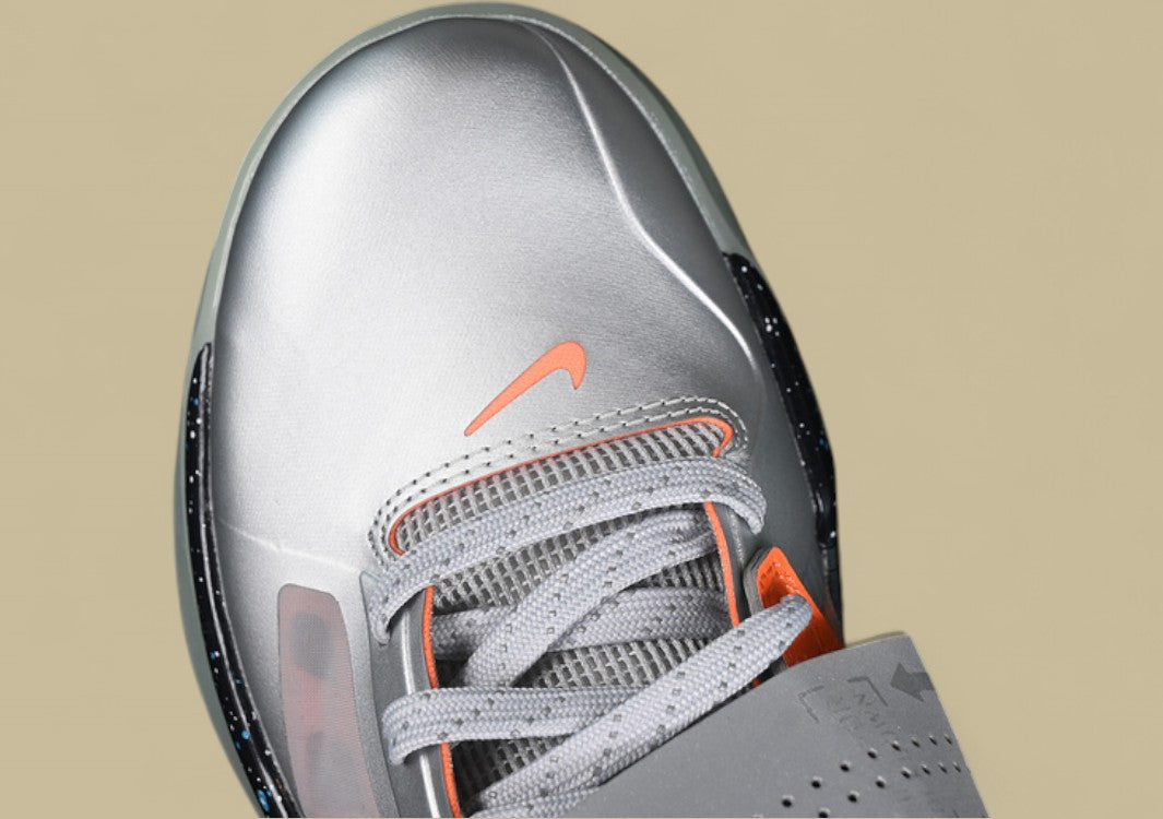 Nike KD 4 All Star Galaxy Basketball Shoes Metallic Silver Total Orange & Dark Grey Sneaker