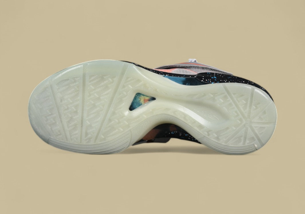 Nike KD 4 All Star Galaxy Basketball Shoes Metallic Silver Total Orange & Dark Grey Sneaker