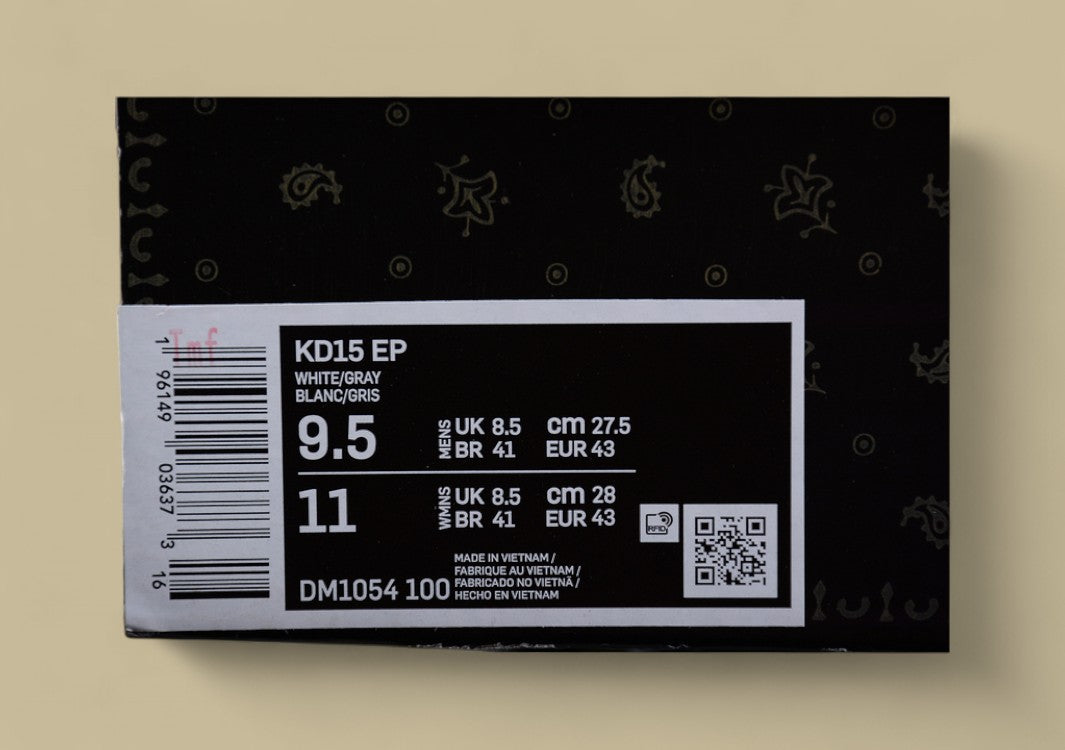 Nike KD Basketball Shoes Clean White Knit Upper with Black Swoosh and Frosted Support Cage