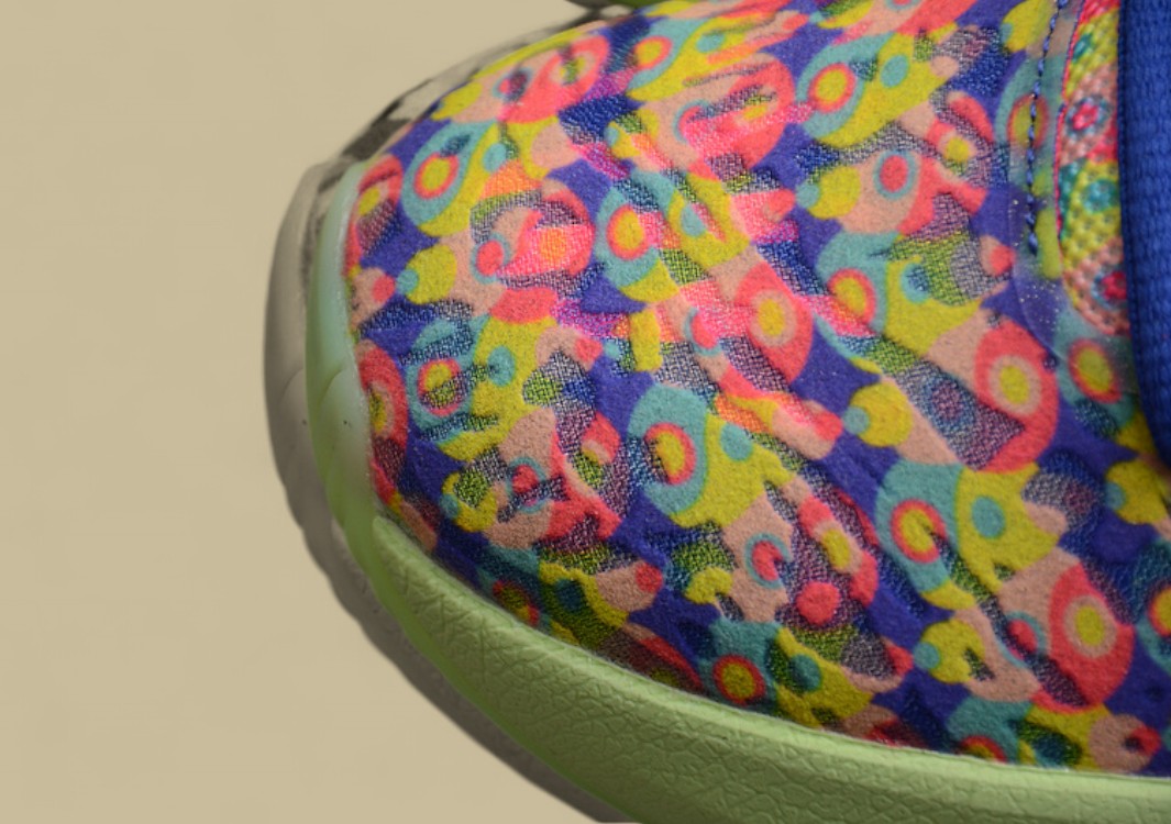 Nike KD Basketball Shoes Colorful Floral Print Upper with Neon Green Sole and Pink Strap