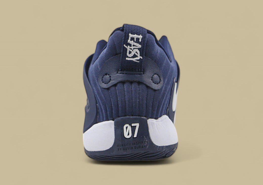 Nike KD Basketball Shoes Deep Navy Blue Upper with White Swoosh and Midsole for Elite Play
