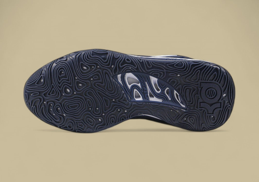 Nike KD Basketball Shoes Deep Navy Blue Upper with White Swoosh and Midsole for Elite Play