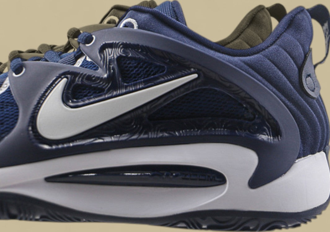 Nike KD Basketball Shoes Deep Navy Blue Upper with White Swoosh and Midsole for Elite Play