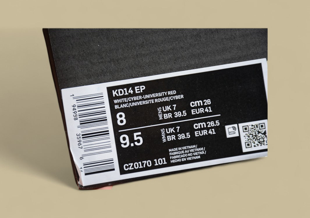 Nike KD Basketball Shoes White Upper with Volt Strap Yellow Heel & Multi-Color Outsole Pop