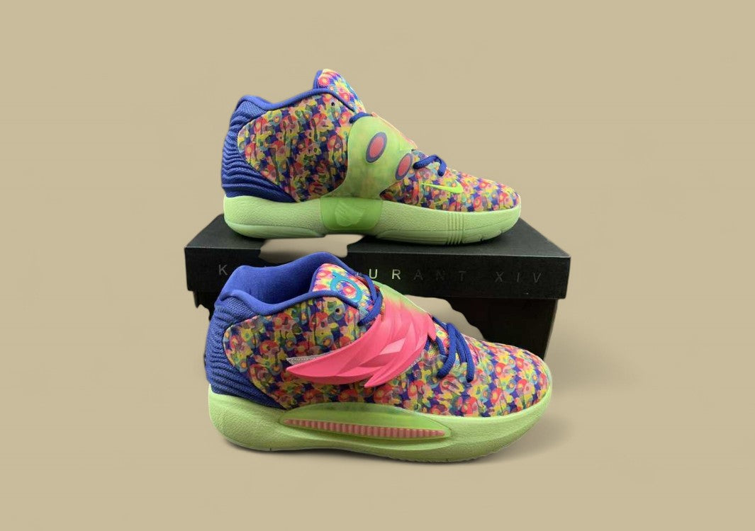 Nike KD EP "Ron English 1" Hyper Pink Turquoise Blue Basketball Shoe