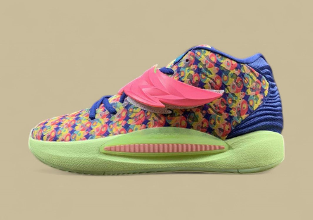 Nike KD EP "Ron English 1" Hyper Pink Turquoise Blue Basketball Shoe