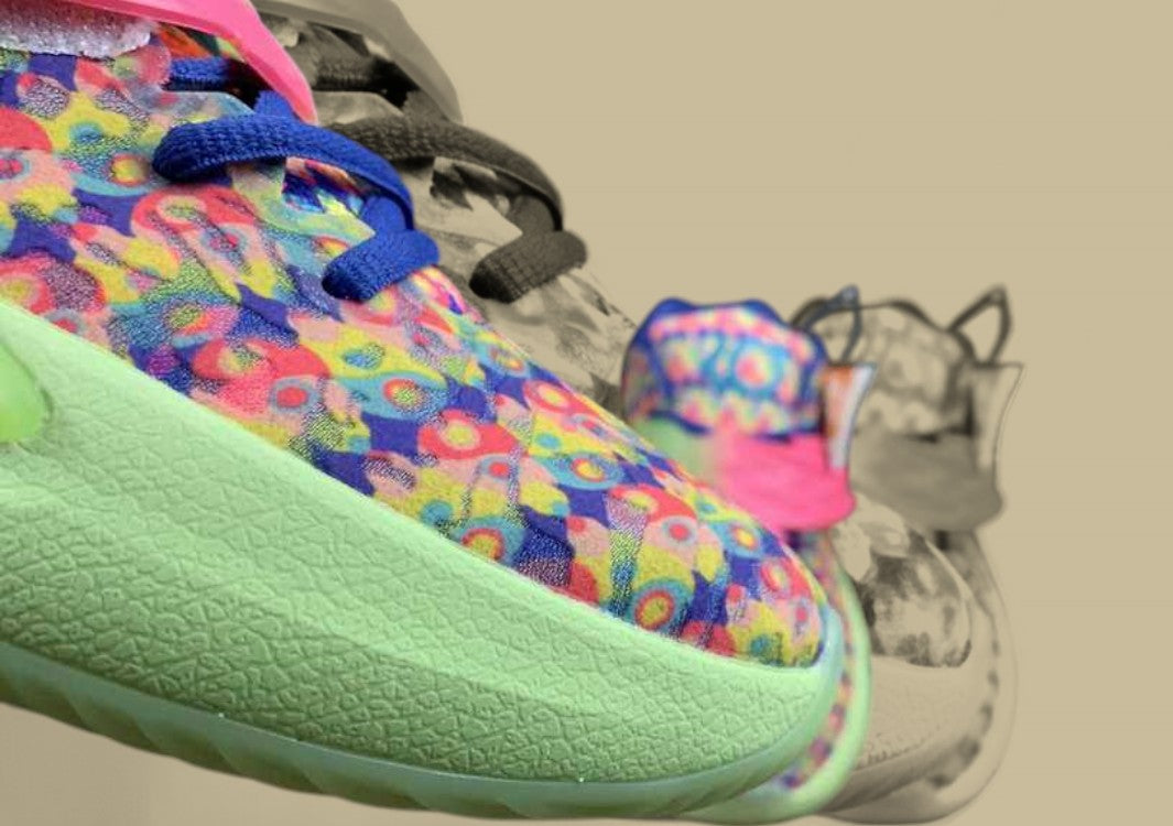 Nike KD EP "Ron English 1" Hyper Pink Turquoise Blue Basketball Shoe