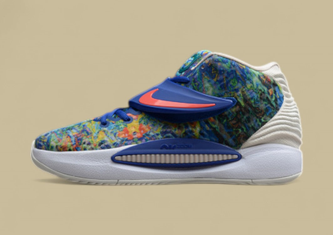 Nike KD EP “Paint Splatter” Royal Blue Basketball Shoe