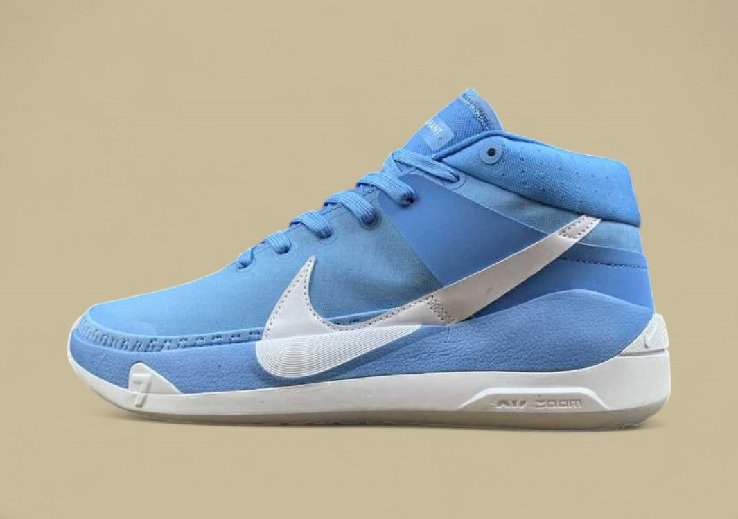 Nike KD TB Basketball Shoes Light Blue Upper with Crisp White Swoosh & Midsole Detailing
