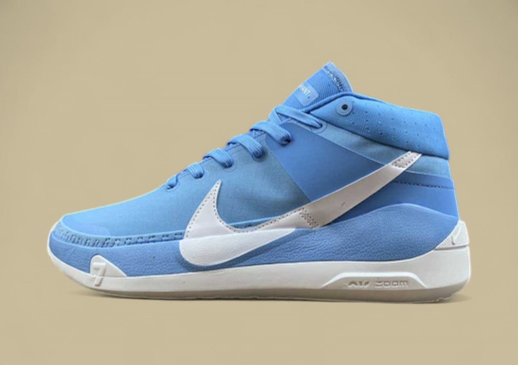 Nike KD TB Basketball Shoes Light Blue Upper with Crisp White Swoosh & Midsole Detailing