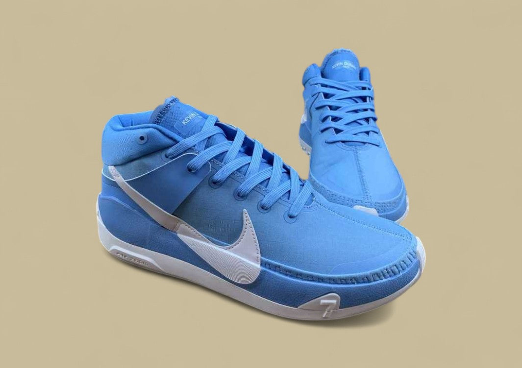 Nike KD TB Basketball Shoes Light Blue Upper with Crisp White Swoosh & Midsole Detailing