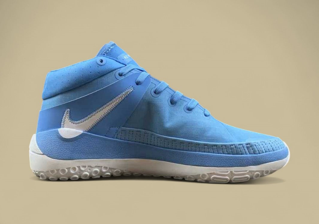 Nike KD TB Basketball Shoes Light Blue Upper with Crisp White Swoosh & Midsole Detailing