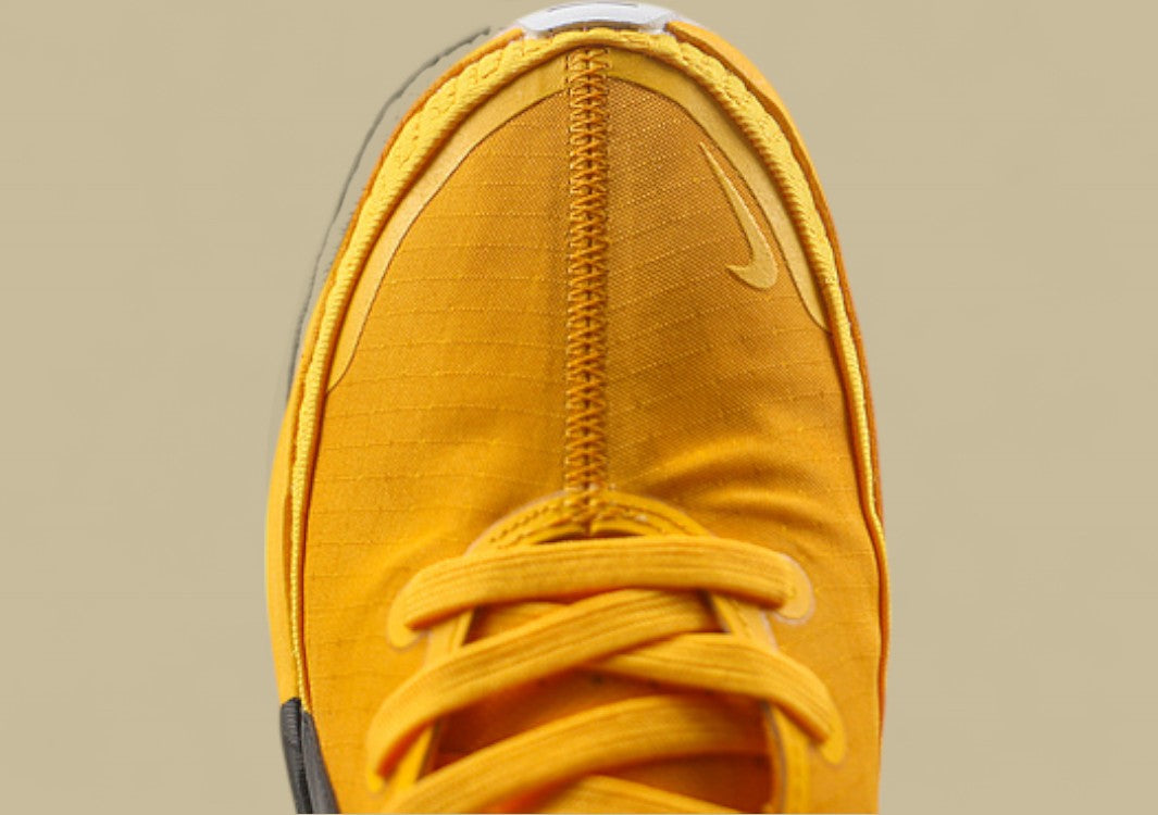 Nike KD TB University Gold Basketball Shoes lack Swoosh & White Sole High-Top Design