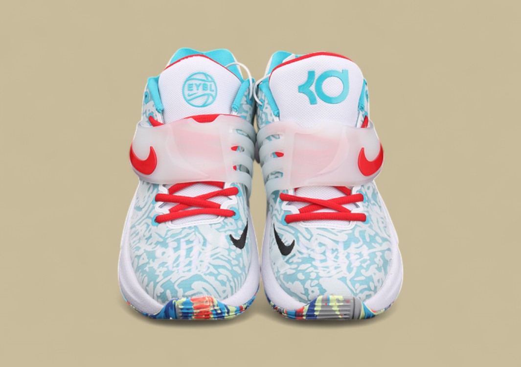 Nike KD “Blue Camo” White Basketball Shoes