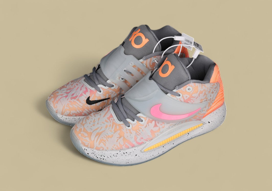 Nike KD “Peach Glow” Light Grey Basketball Shoe