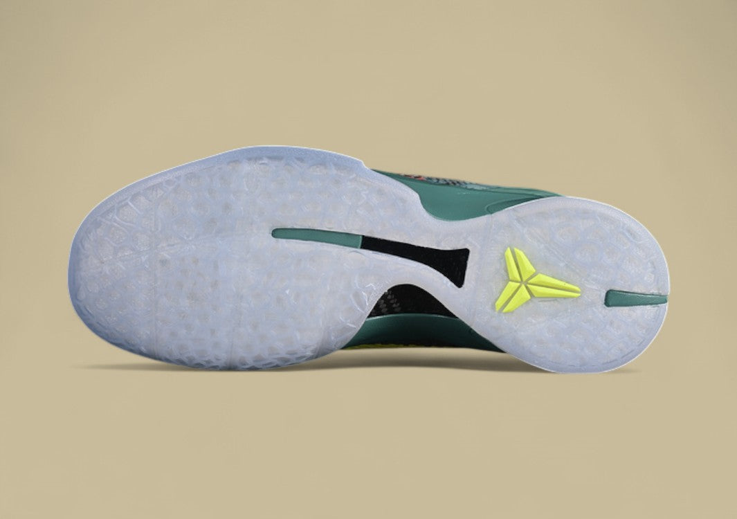 Nike Kob "Cannon Volt-Purple Venom-Turf Orange" Vibrant Low-Top Basketball Shoe With Multicolor Camouflage Graphic