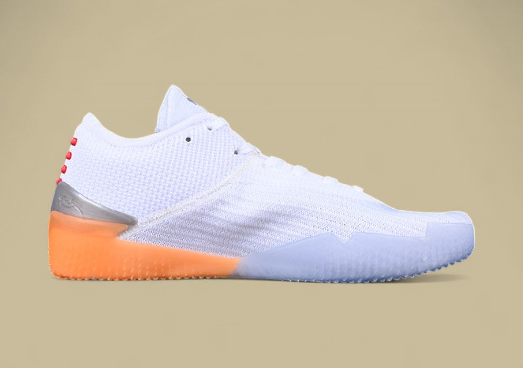 Nike Kobe 360 White Red Yellow Holographic Swoosh With Gum Sole and Lightweight Flyknit Upper