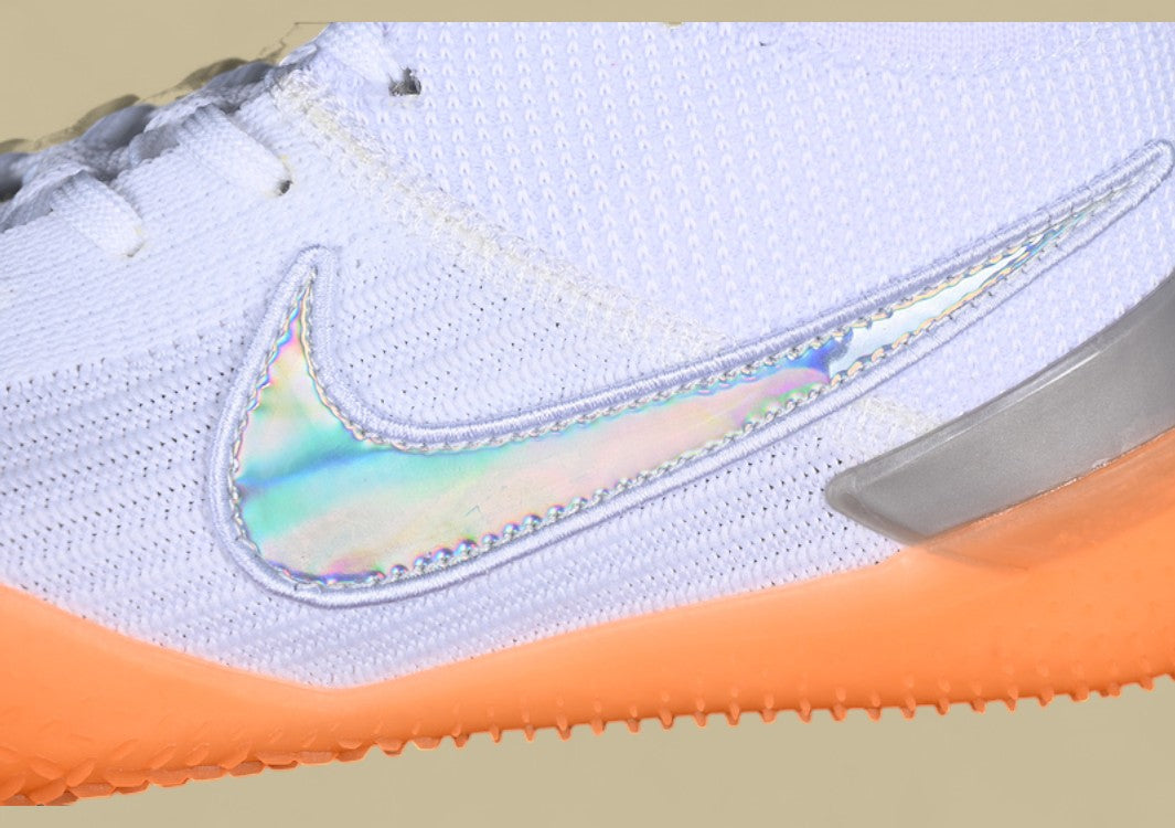 Nike Kobe 360 White Red Yellow Holographic Swoosh With Gum Sole and Lightweight Flyknit Upper