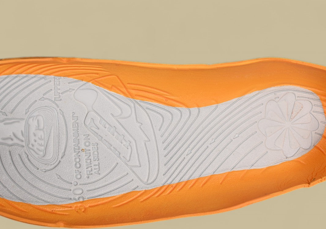 Nike Kobe 360 White Red Yellow Holographic Swoosh With Gum Sole and Lightweight Flyknit Upper