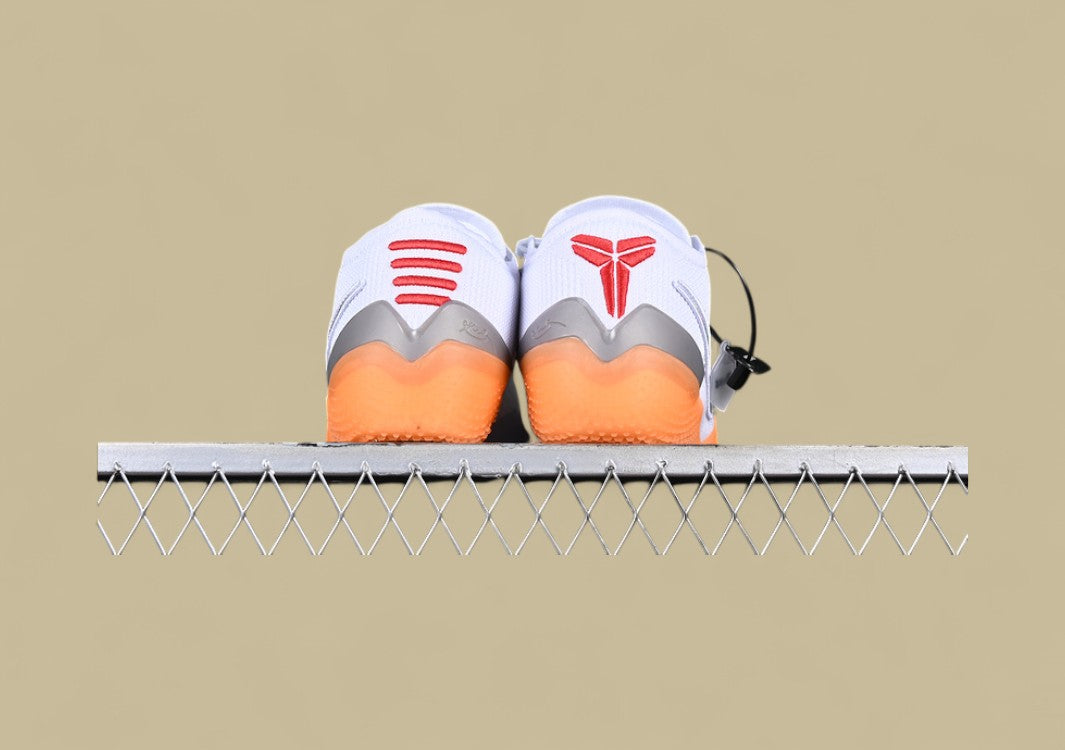 Nike Kobe 360 White Red Yellow Holographic Swoosh With Gum Sole and Lightweight Flyknit Upper