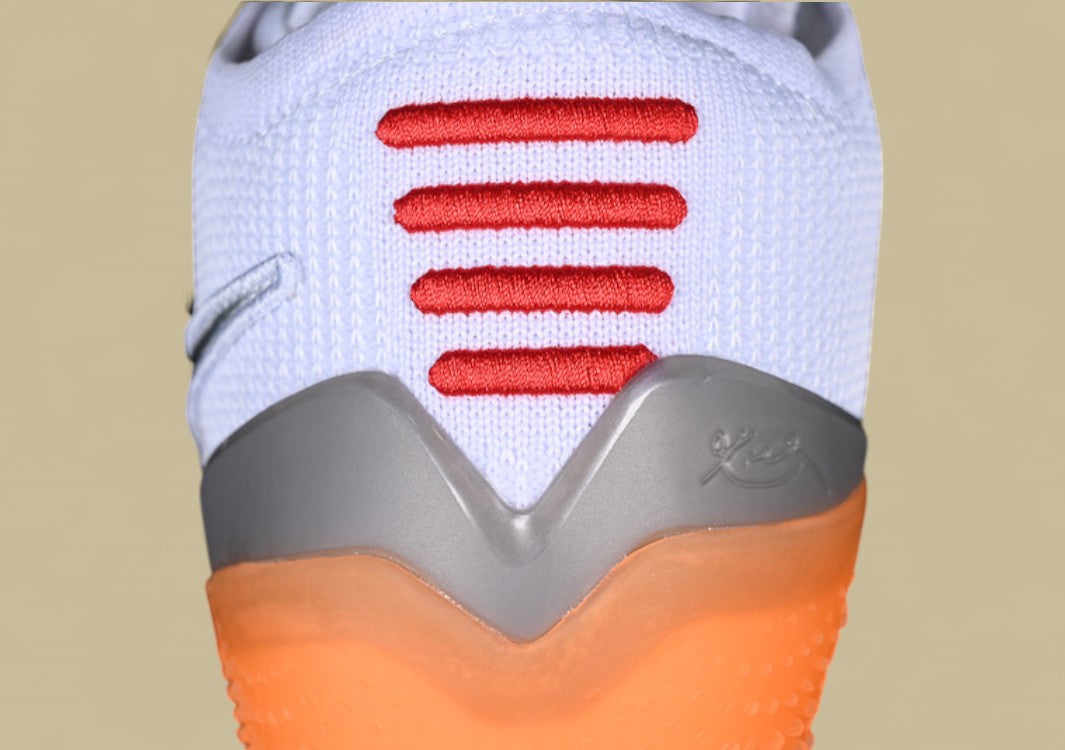 Nike Kobe 360 White Red Yellow Holographic Swoosh With Gum Sole and Lightweight Flyknit Upper