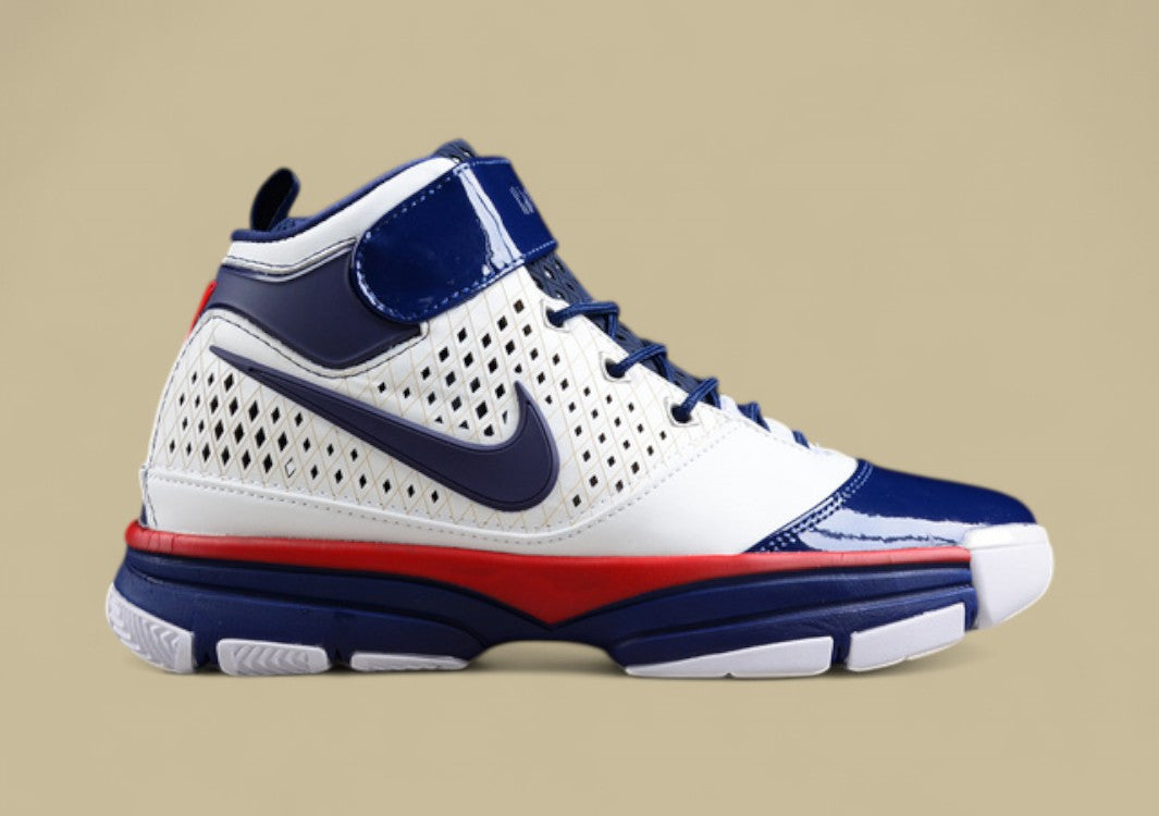 Nike Kobe Basketball Shoes White navy Blue red Retro Mid-top Performance Sneaker