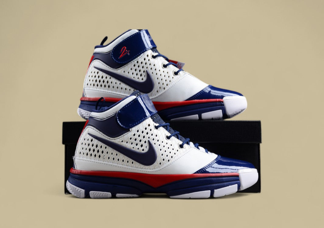 Nike Kobe Basketball Shoes White navy Blue red Retro Mid-top Performance Sneaker