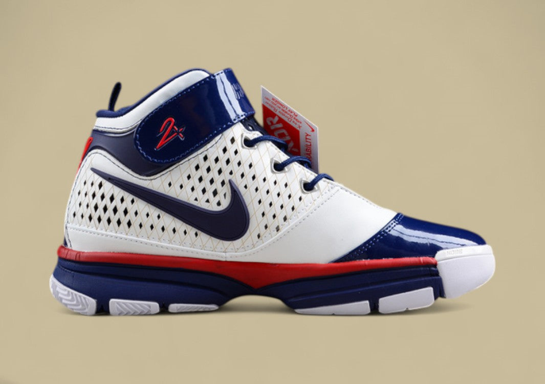 Nike Kobe Basketball Shoes White navy Blue red Retro Mid-top Performance Sneaker