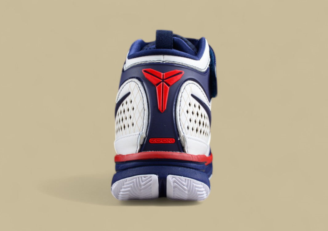 Nike Kobe Basketball Shoes White navy Blue red Retro Mid-top Performance Sneaker