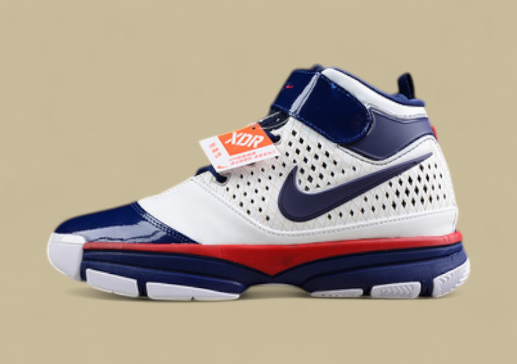 Nike Kobe Basketball Shoes White navy Blue red Retro Mid-top Performance Sneaker