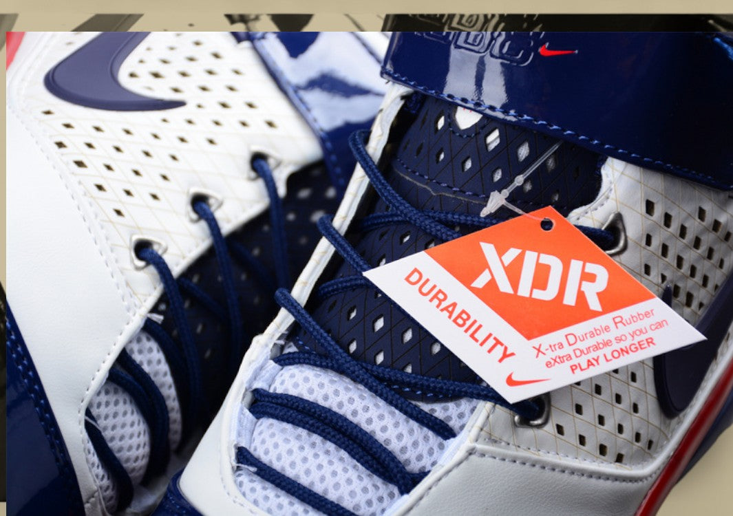 Nike Kobe Basketball Shoes White navy Blue red Retro Mid-top Performance Sneaker