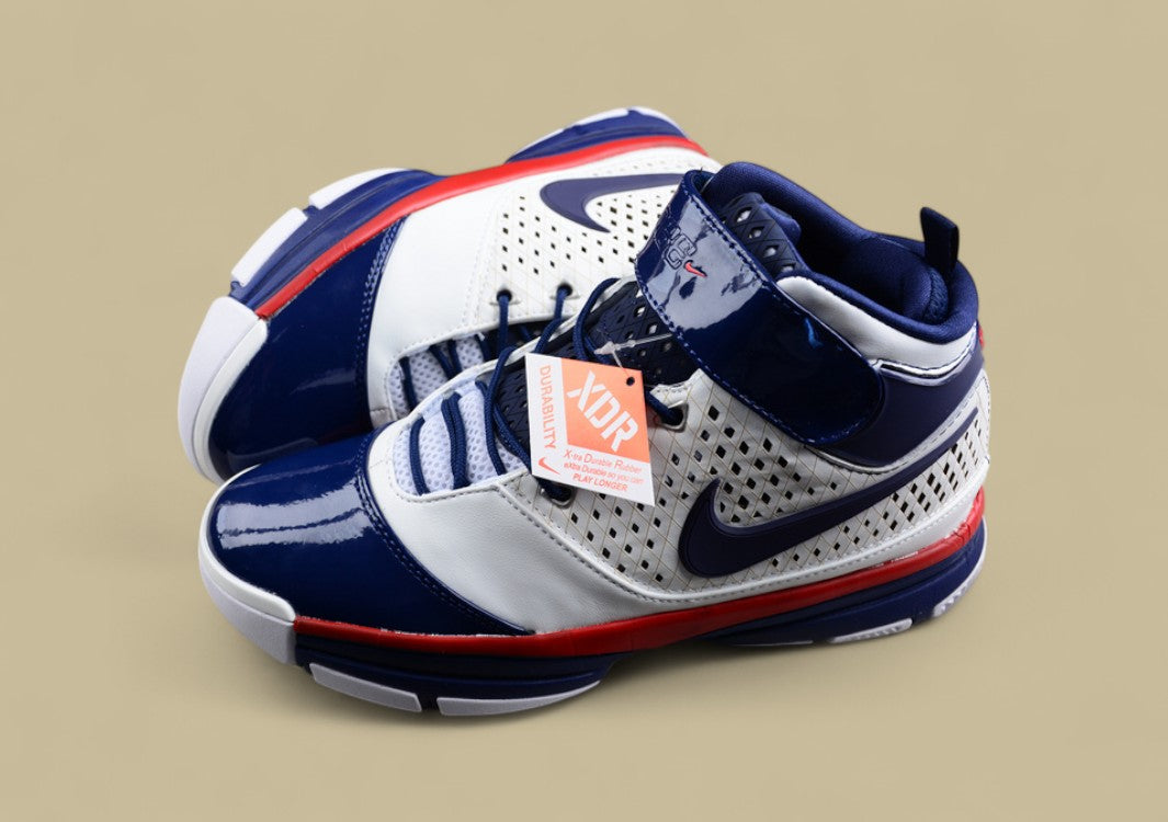 Nike Kobe Basketball Shoes White navy Blue red Retro Mid-top Performance Sneaker