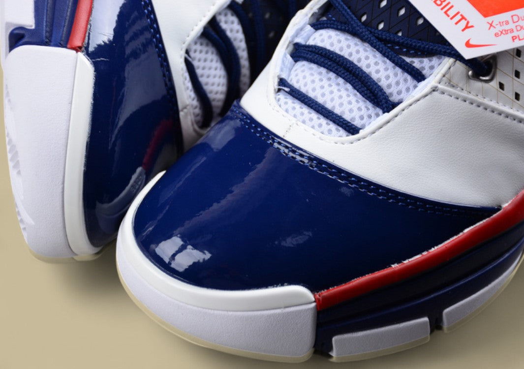 Nike Kobe Basketball Shoes White navy Blue red Retro Mid-top Performance Sneaker