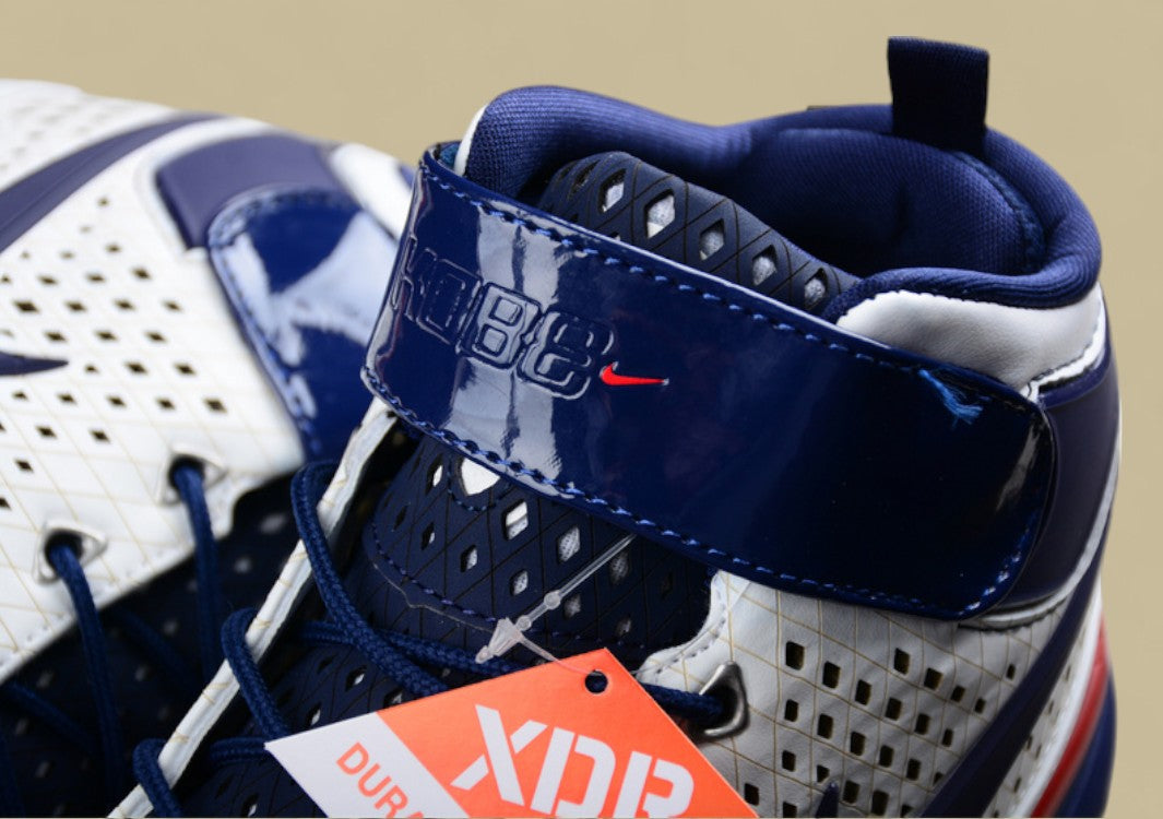 Nike Kobe Basketball Shoes White navy Blue red Retro Mid-top Performance Sneaker