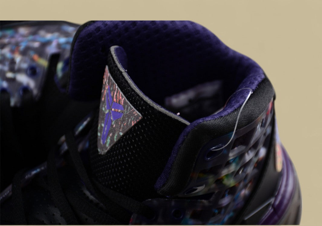 Nike Kobe Black Multi-color Imperial Purple Kumquat Bold Mid-top With Vivid Graphic Overlay