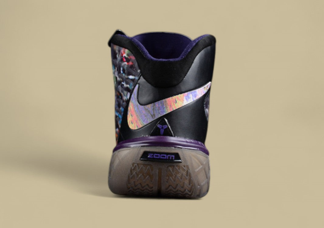 Nike Kobe Black Multi-color Imperial Purple Kumquat Bold Mid-top With Vivid Graphic Overlay