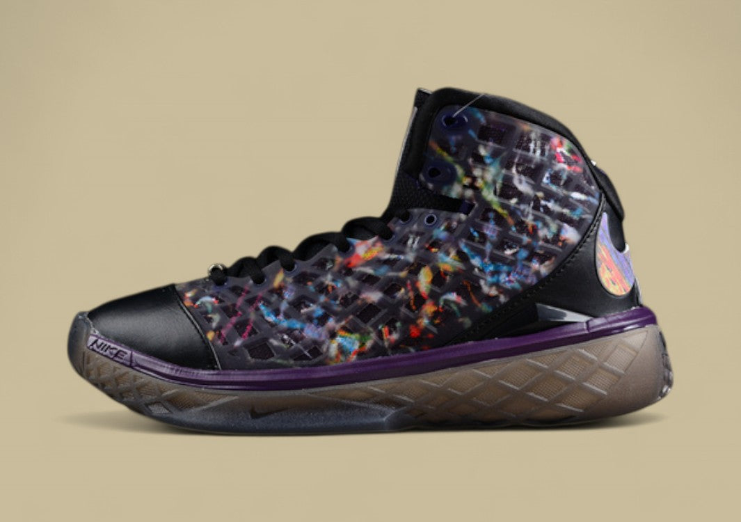 Nike Kobe Black Multi-color Imperial Purple Kumquat Bold Mid-top With Vivid Graphic Overlay