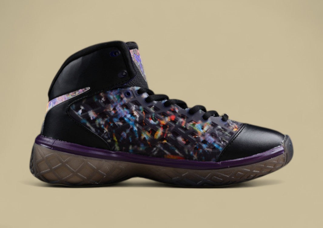 Nike Kobe Black Multi-color Imperial Purple Kumquat Bold Mid-top With Vivid Graphic Overlay